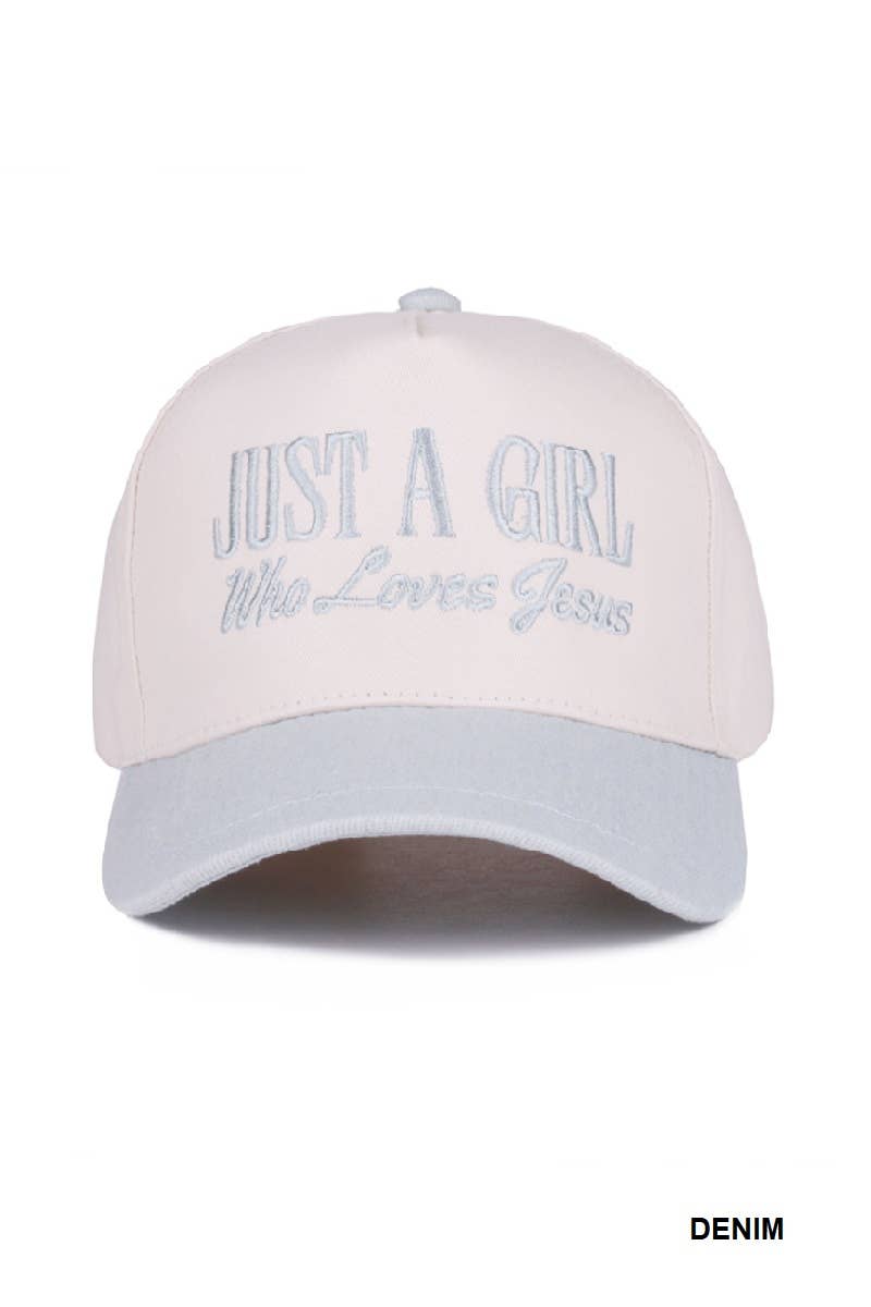 Just a Girl Who Loves Jesus Two-Tone Cotton Cap