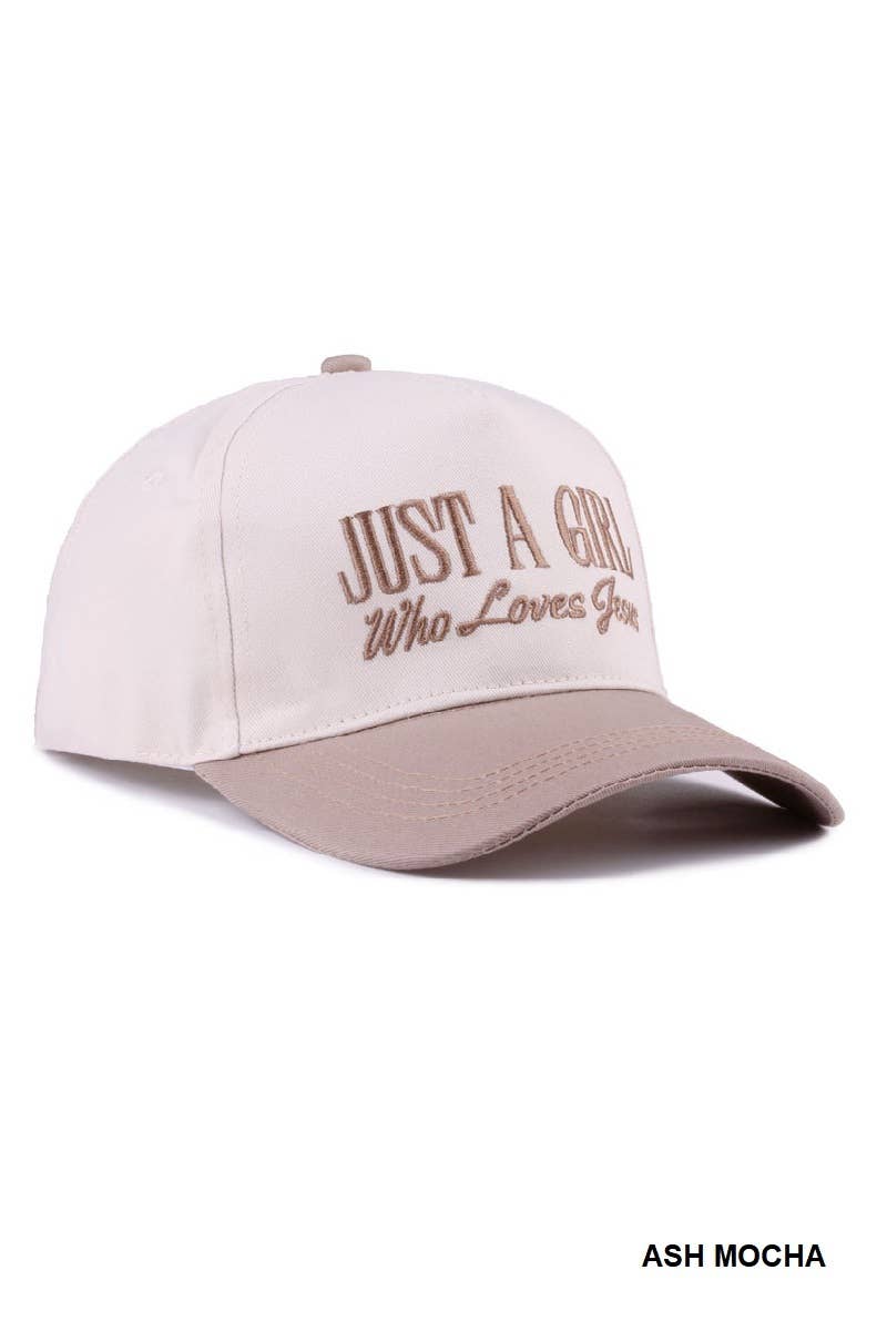 Just a Girl Who Loves Jesus Two-Tone Cotton Cap