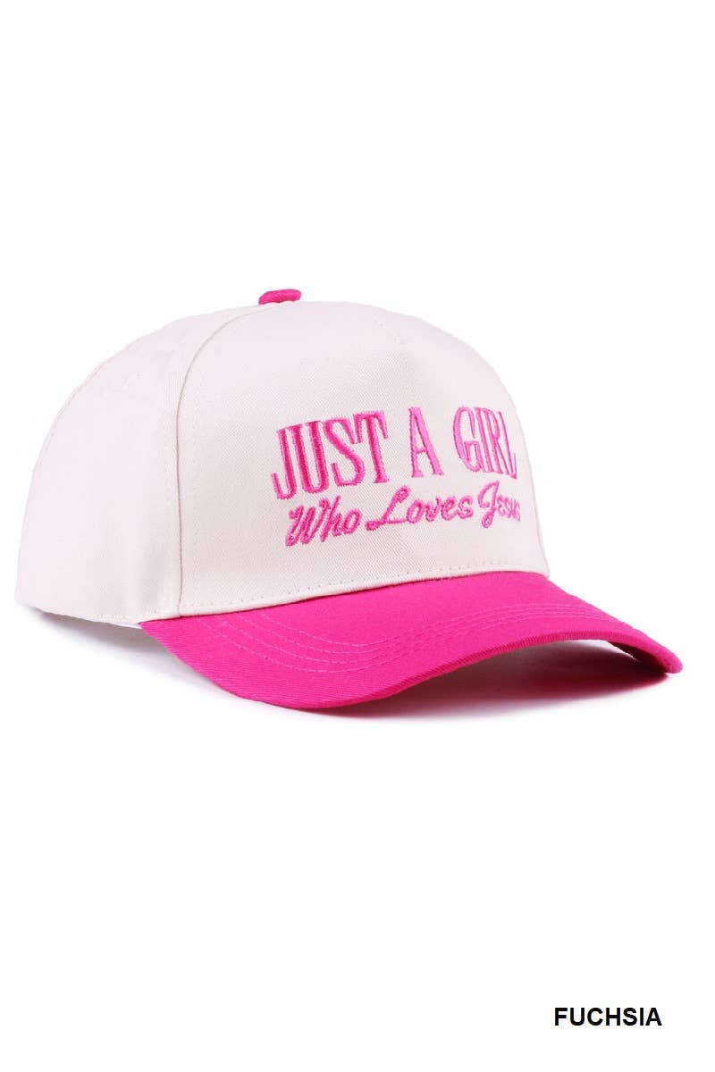 Just a Girl Who Loves Jesus Two-Tone Cotton Cap