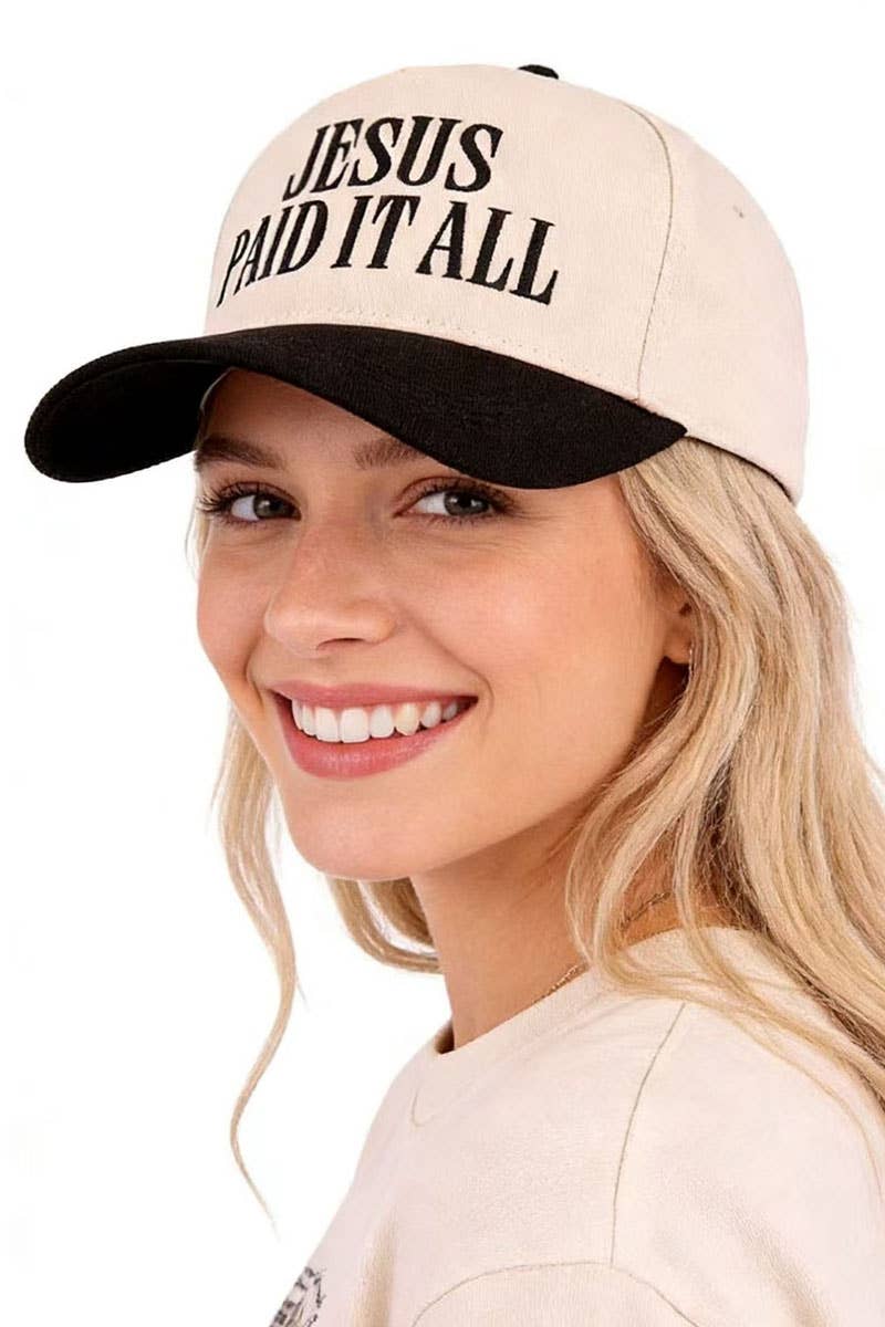 Jesus Paid It All Two-Tone Cotton Hat