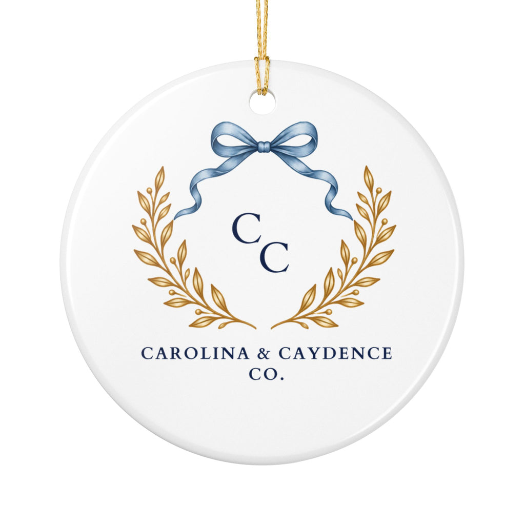 Ceramic Ornament – "She Is Clothed with Strength & Dignity" Floral Bible Verse Christmas Decoration