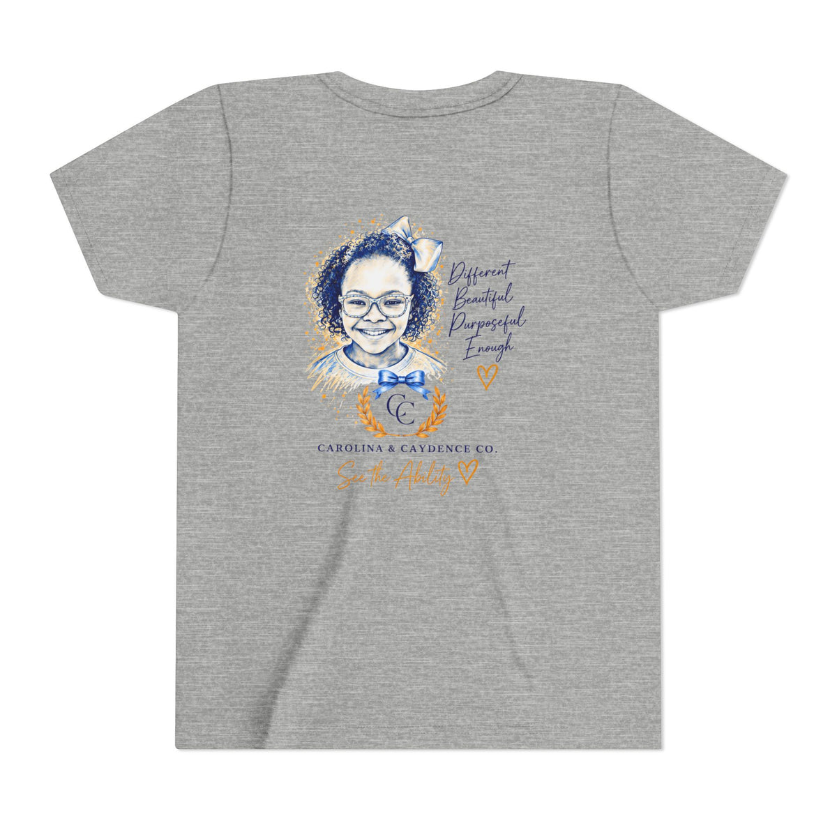Caydence Kid's Tee – Down Syndrome Awareness Ribbon (Celebrate Every Beautiful Ability)