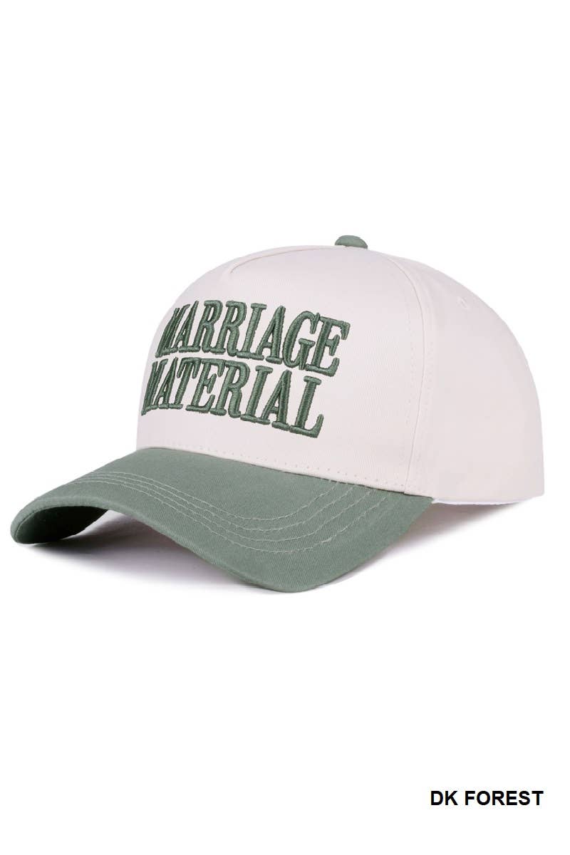 Marriage Material Two-Tone Cotton Cap