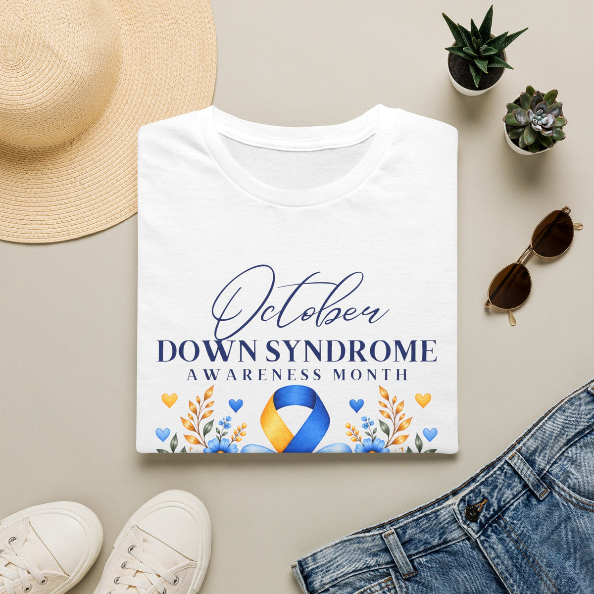 Down Syndrome Awareness Tee – Adult (Boy Design on Back)