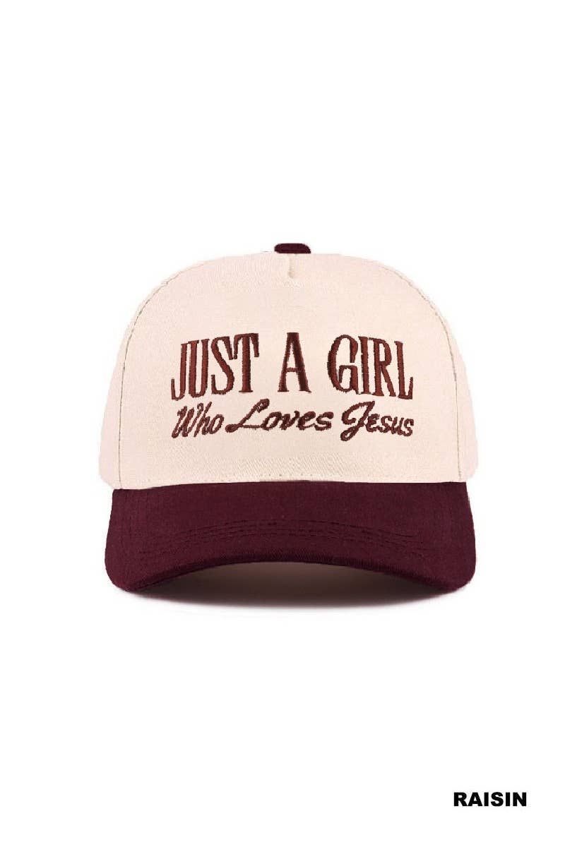 Just a Girl Who Loves Jesus Two-Tone Cotton Cap