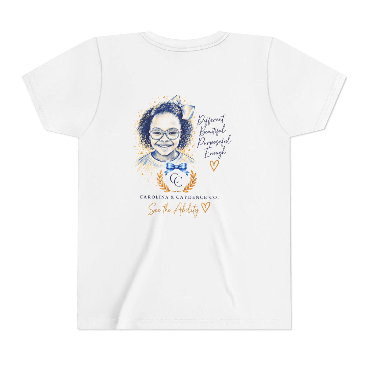 Caydence Kid's Tee – Down Syndrome Awareness Ribbon (Celebrate Every Beautiful Ability)