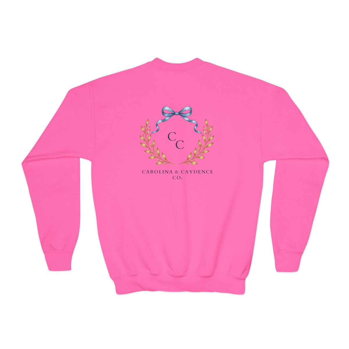 Down Syndrome Awareness Youth Crewneck – Floral Ribbon