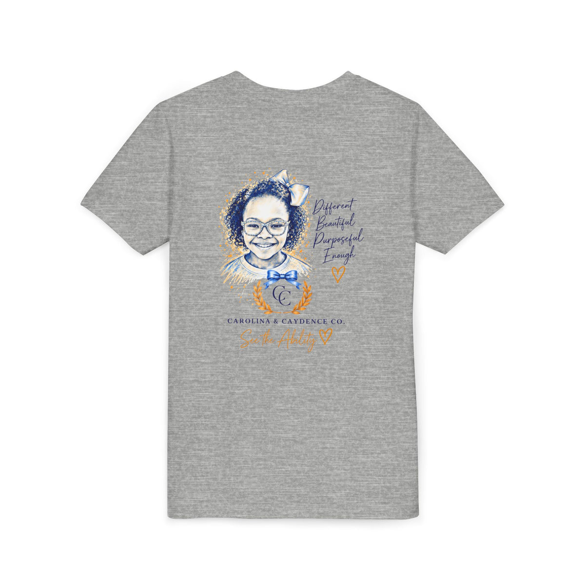 Caydence Kid's Tee – Down Syndrome Awareness Ribbon (Celebrate Every Beautiful Ability)