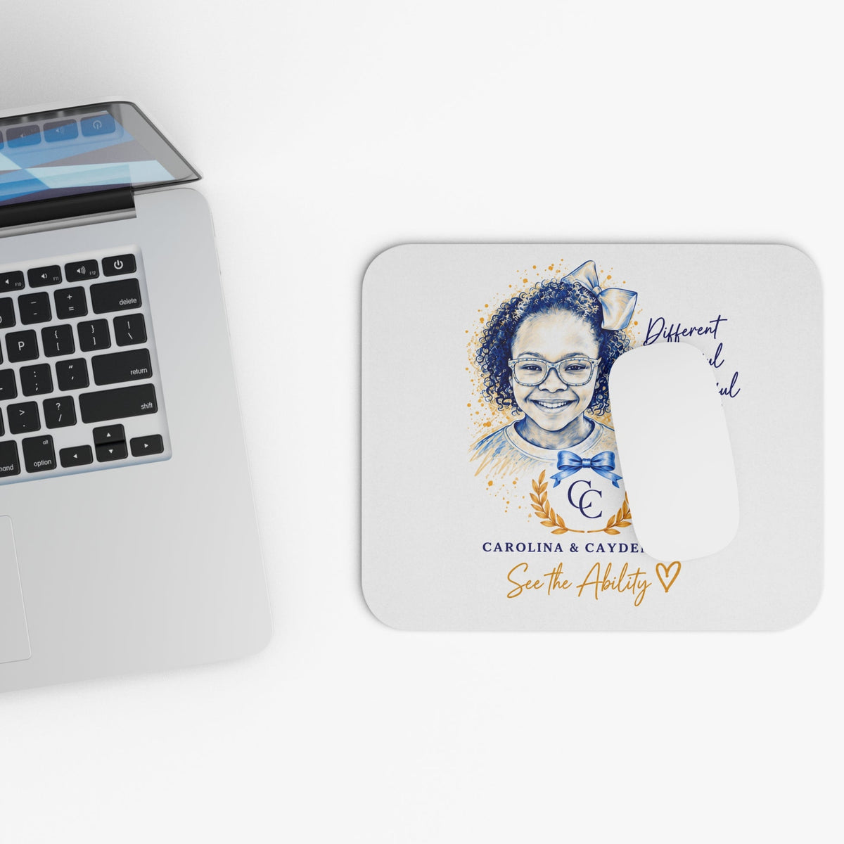 "See the Ability" Down Syndrome Awareness Mouse Pad – Different, Beautiful, Purposeful, Enough