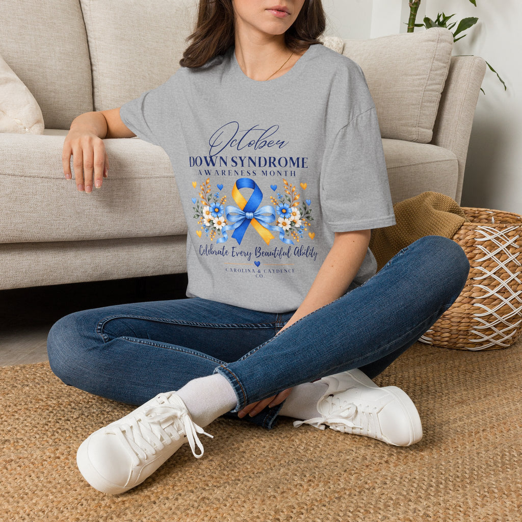 Caydence Down Syndrome Awareness Tee – Adult (Girl Design on Back)