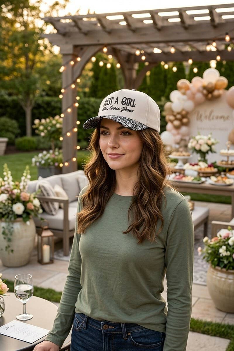 Just a Girl Who Loves Jesus Two-Tone Cotton Cap