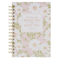 Bless You and Keep You Pink Floral Spiral Journal – Numbers 6:24