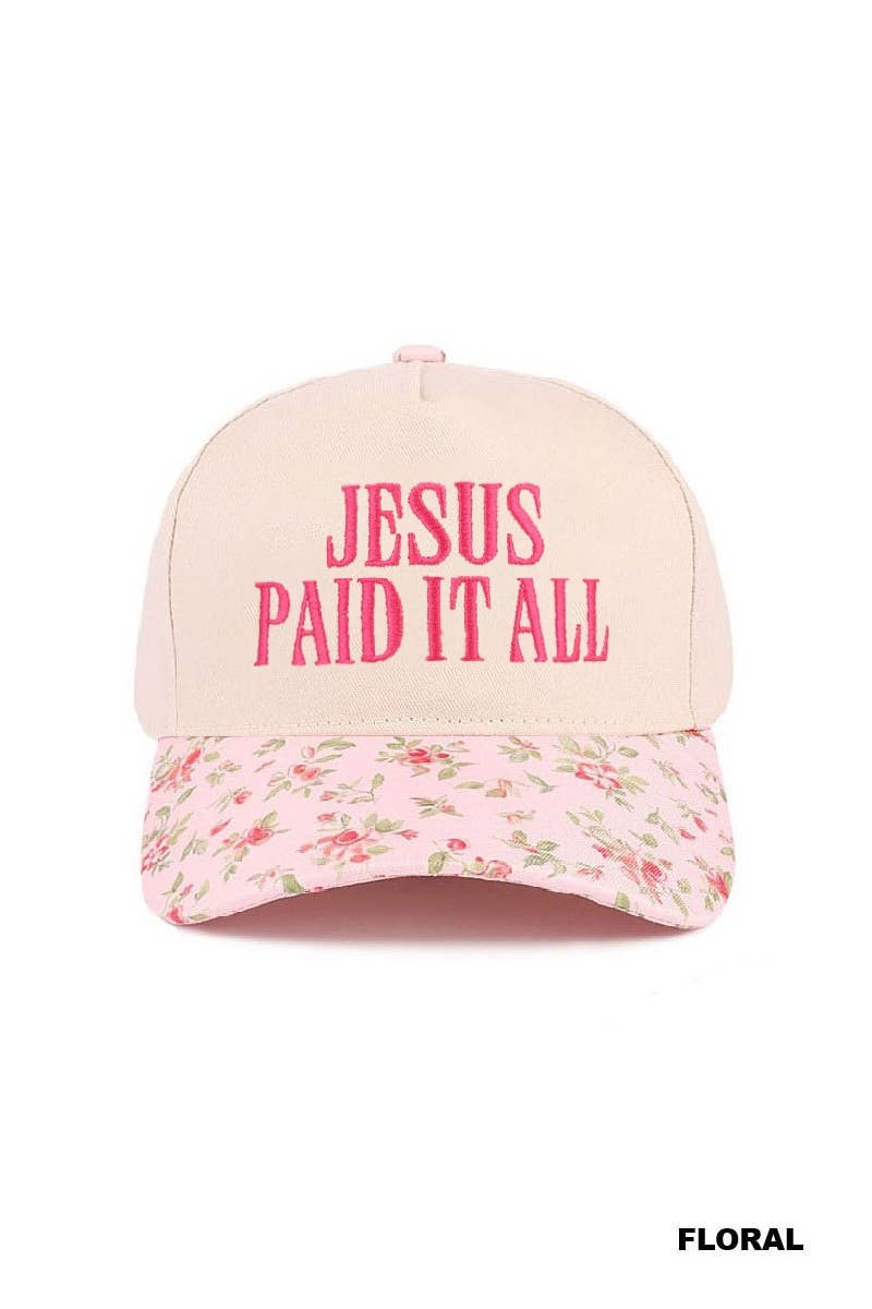 Jesus Paid It All Two-Tone Cotton Hat