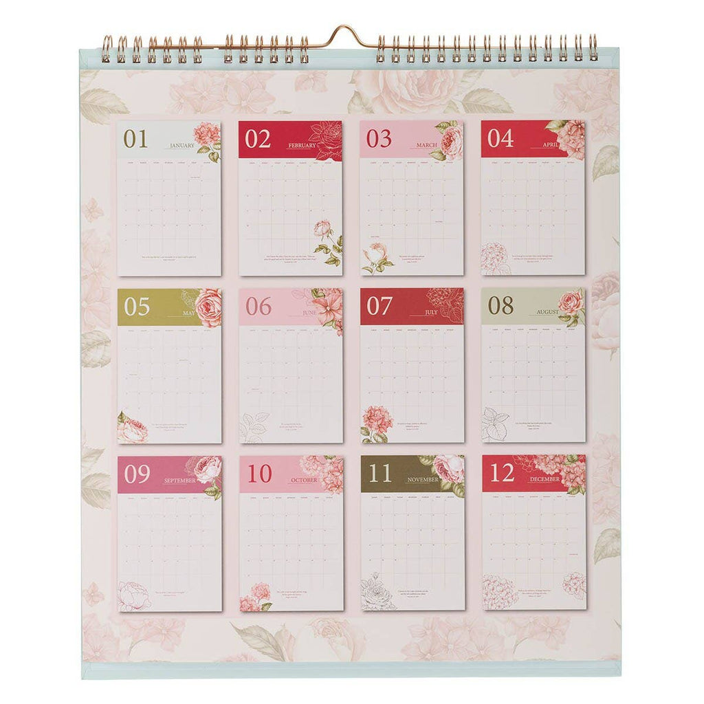 Rose & Hydrangeas Calendar & Stationery Set with Pen – Ecclesiastes 3:11