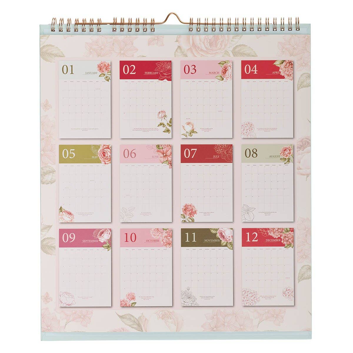 Rose & Hydrangeas Calendar & Stationery Set with Pen – Ecclesiastes 3:11