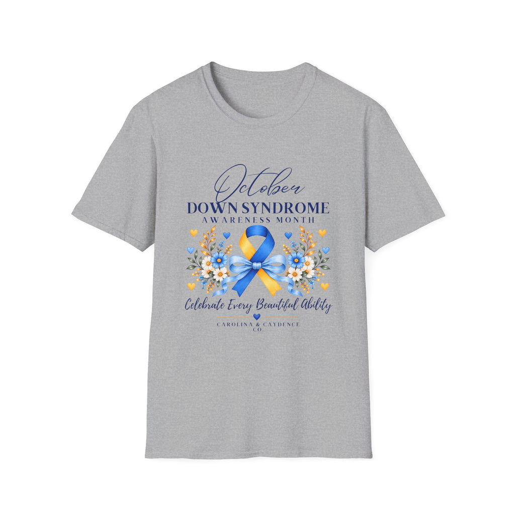 Caydence Down Syndrome Awareness Tee – Adult (Girl Design on Back)