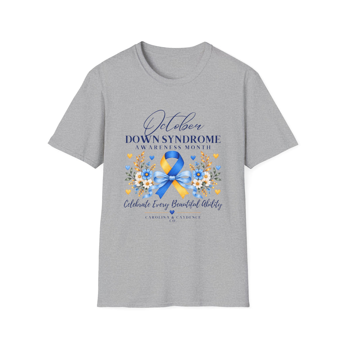 Caydence Down Syndrome Awareness Tee – Adult (Girl Design on Back)