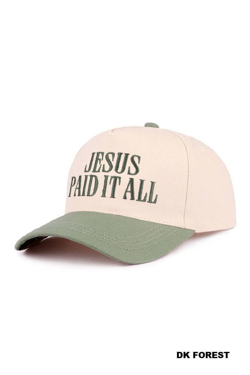 Jesus Paid It All Two-Tone Cotton Hat