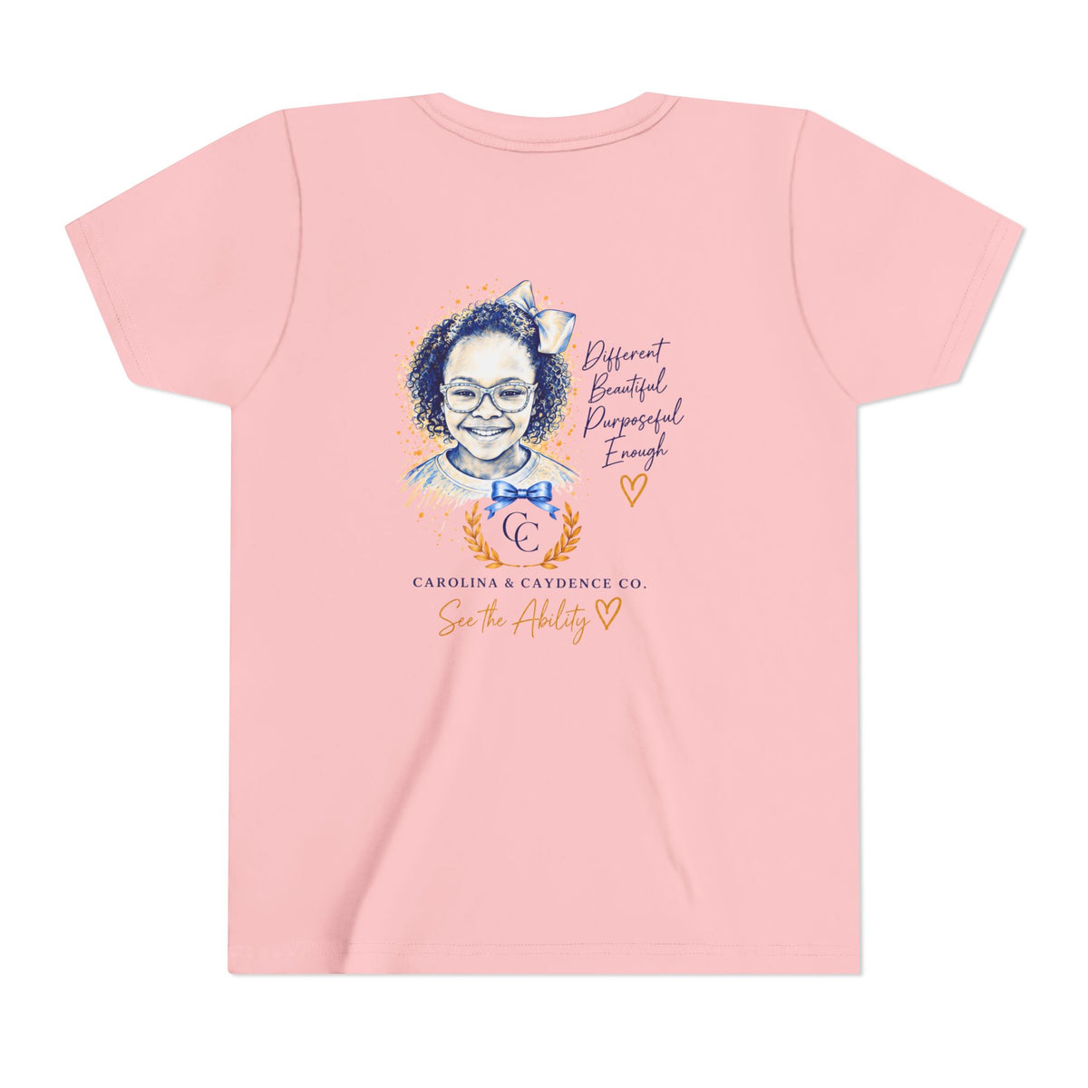 Caydence Kid's Tee – Down Syndrome Awareness Ribbon (Celebrate Every Beautiful Ability)