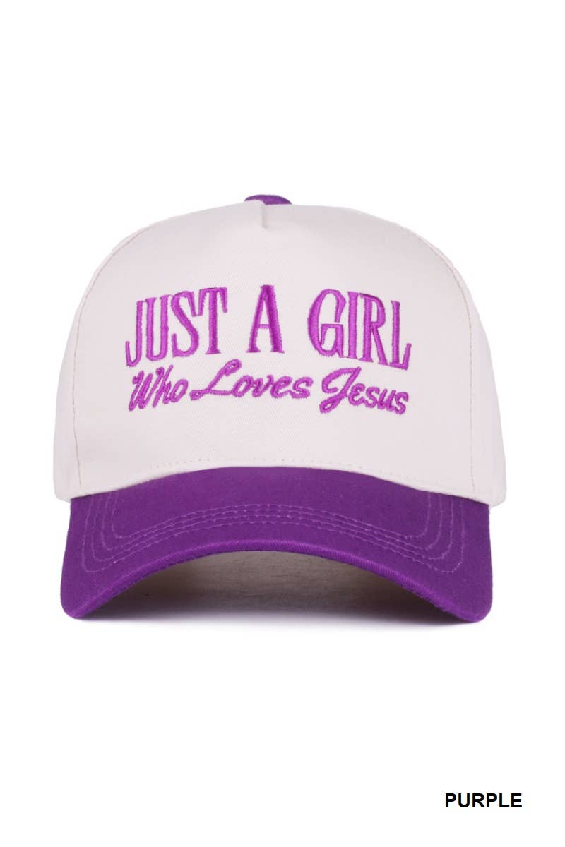 Just a Girl Who Loves Jesus Two-Tone Cotton Cap