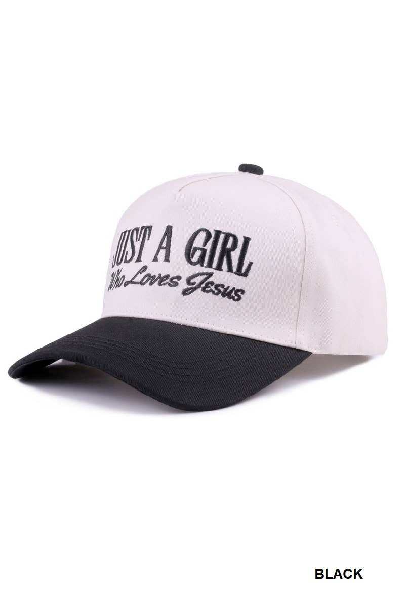 Just a Girl Who Loves Jesus Two-Tone Cotton Cap