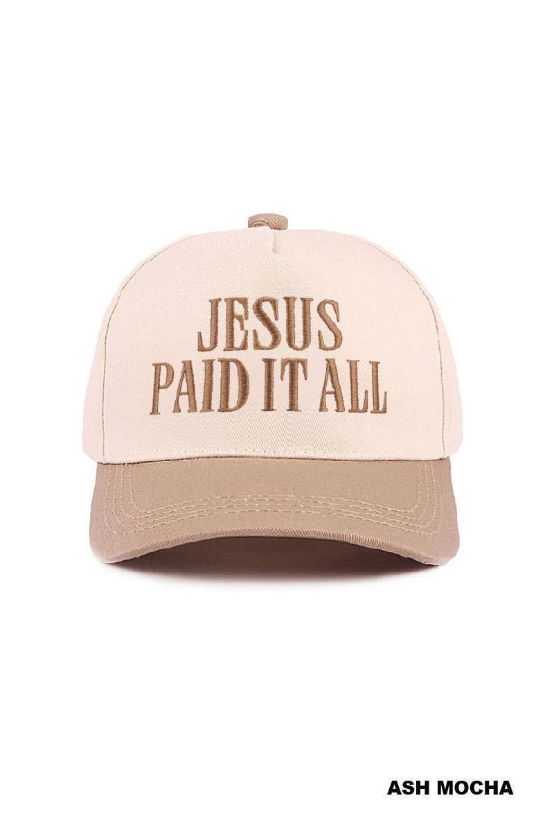 Jesus Paid It All Two-Tone Cotton Hat