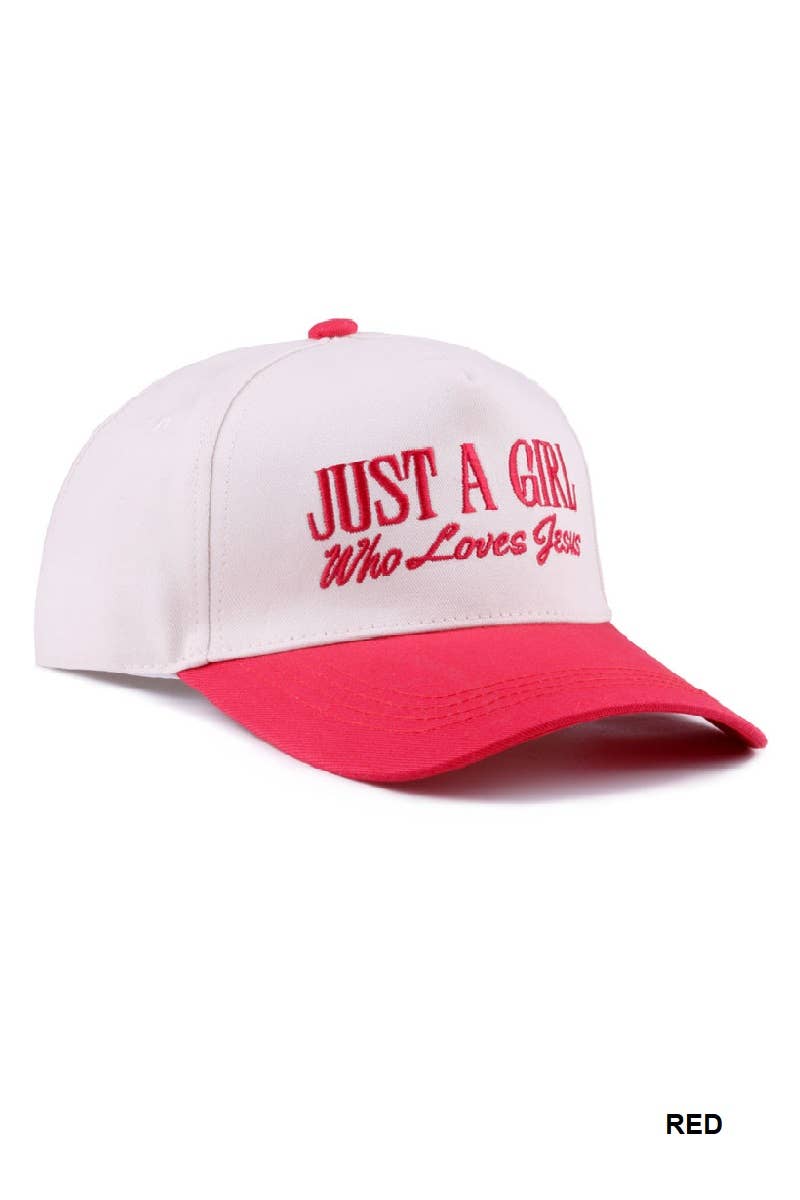 Just a Girl Who Loves Jesus Two-Tone Cotton Cap