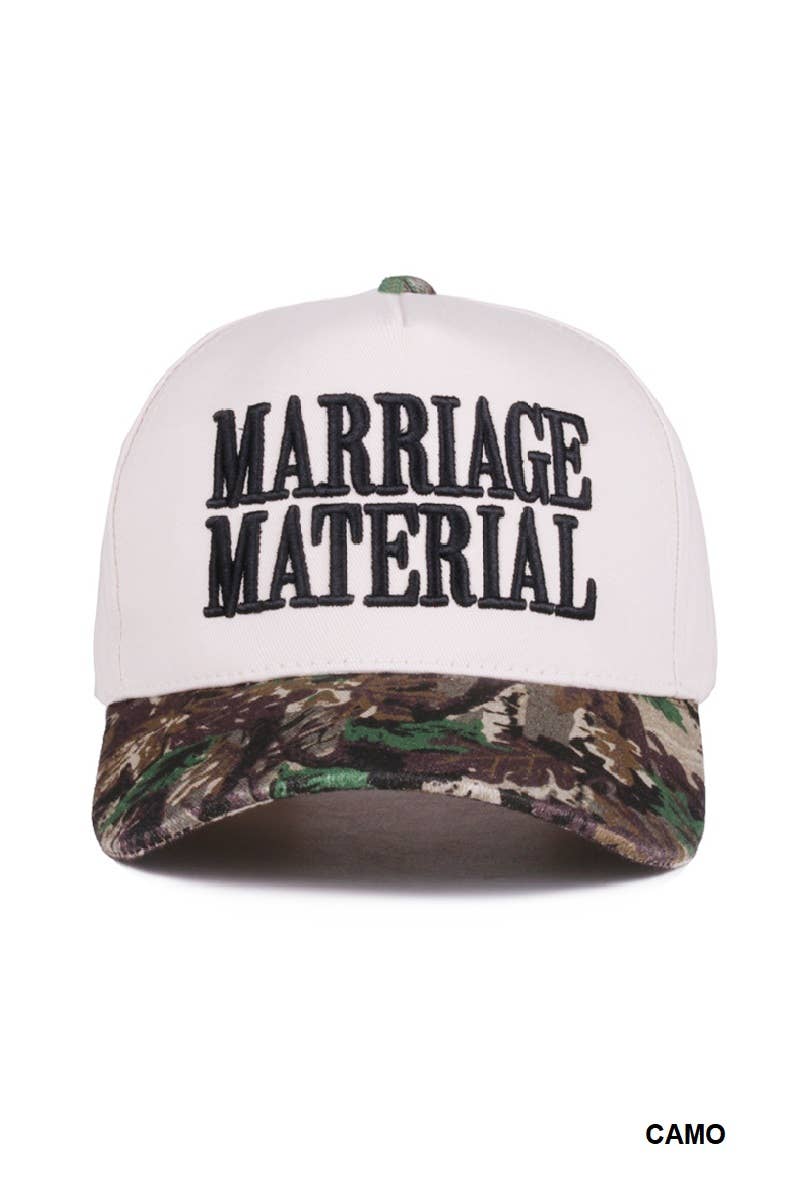 Marriage Material Two-Tone Cotton Cap
