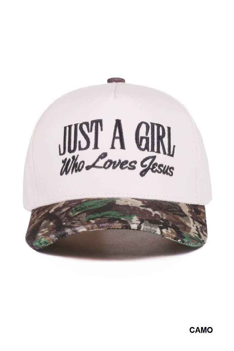 Just a Girl Who Loves Jesus Two-Tone Cotton Cap