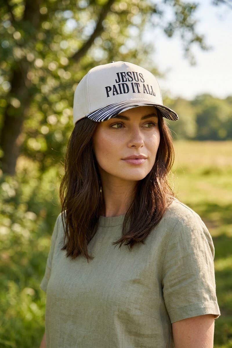 Jesus Paid It All Two-Tone Cotton Hat