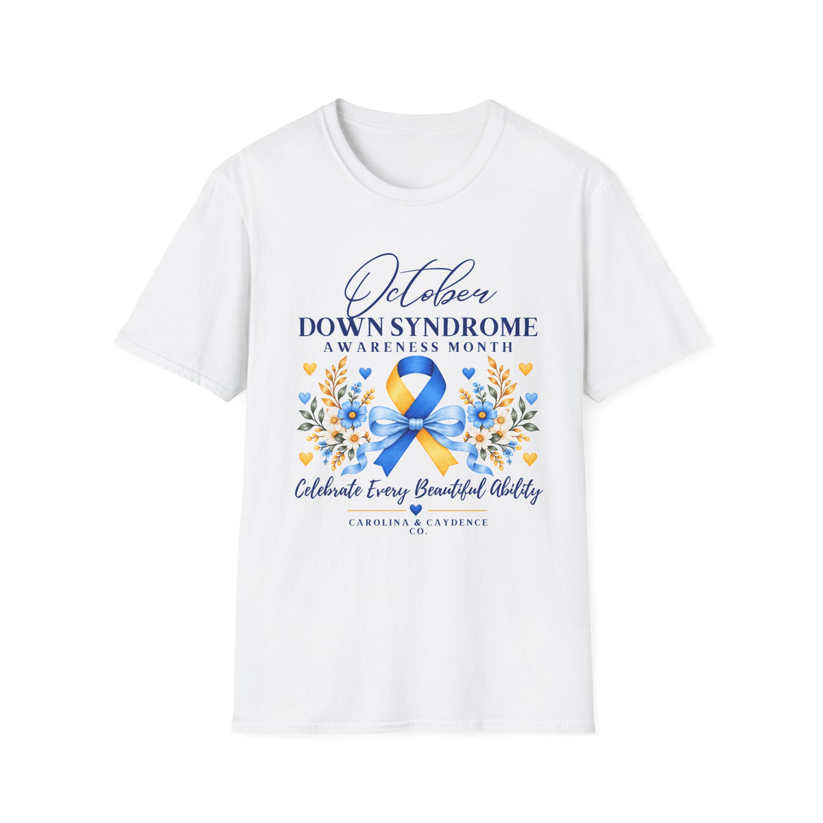 Caydence Down Syndrome Awareness Tee – Adult (Girl Design on Back)