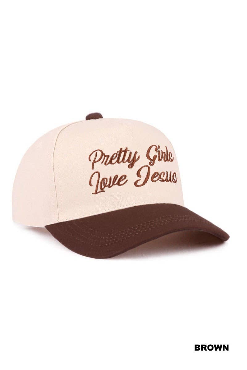 Pretty Girls Love Jesus Two-Tone Cotton Hat