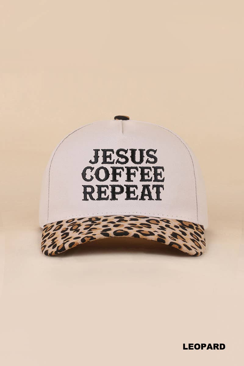 Running on Coffee & Jesus Two-Tone Cotton Hat