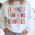 Flannels Pumpkins Bonfires Crewneck Sweatshirt