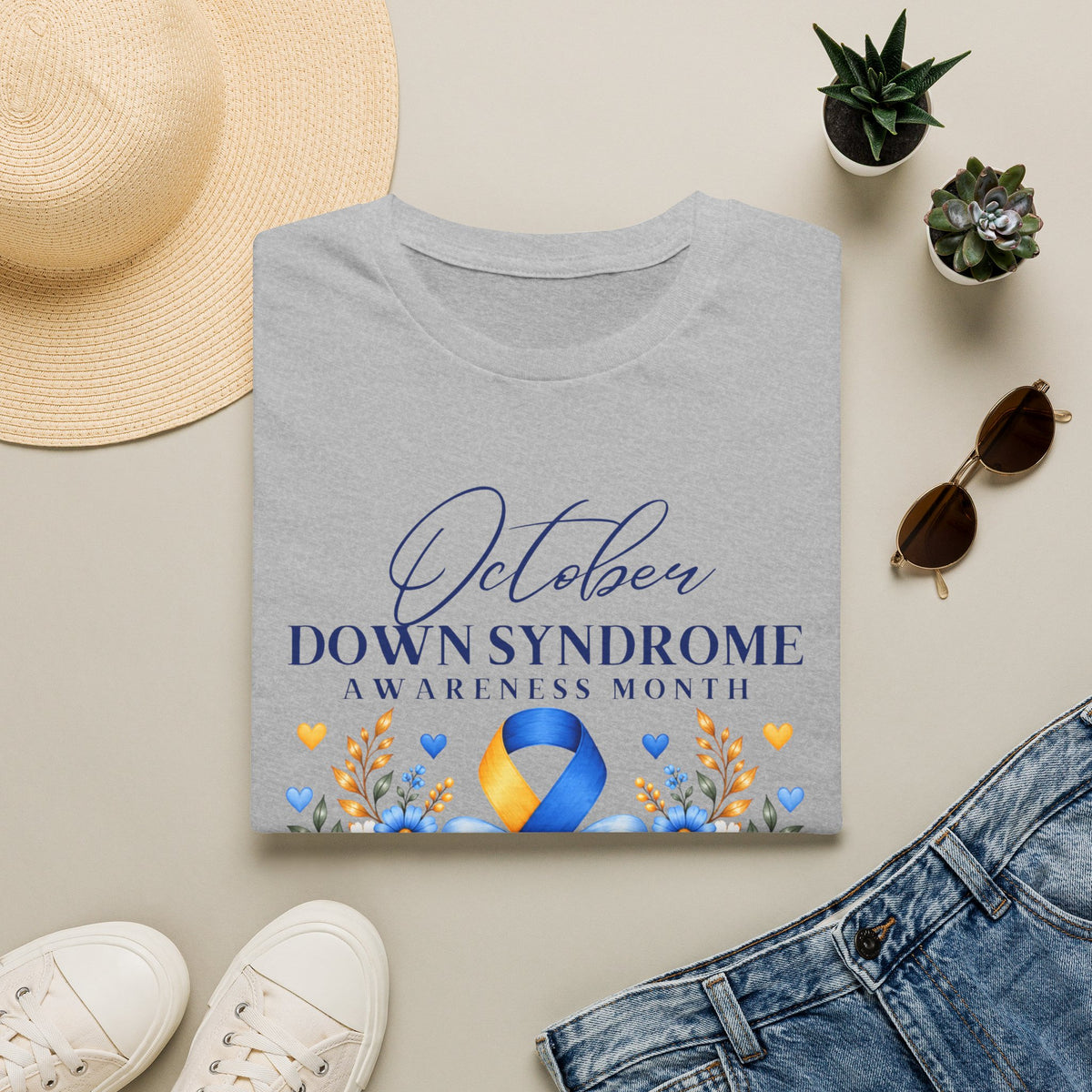 Down Syndrome Awareness Tee – Adult (Boy Design on Back)
