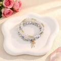 Chinoiserie Pearl & Floral Beaded Bracelet Set