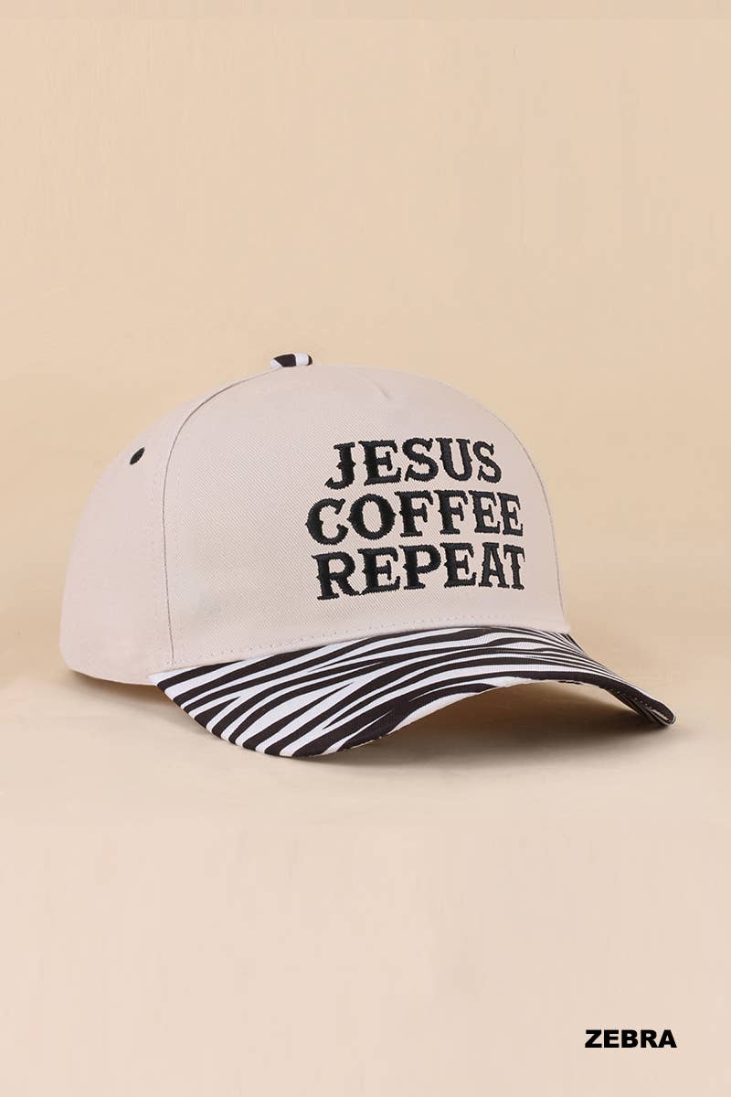 Running on Coffee & Jesus Two-Tone Cotton Hat
