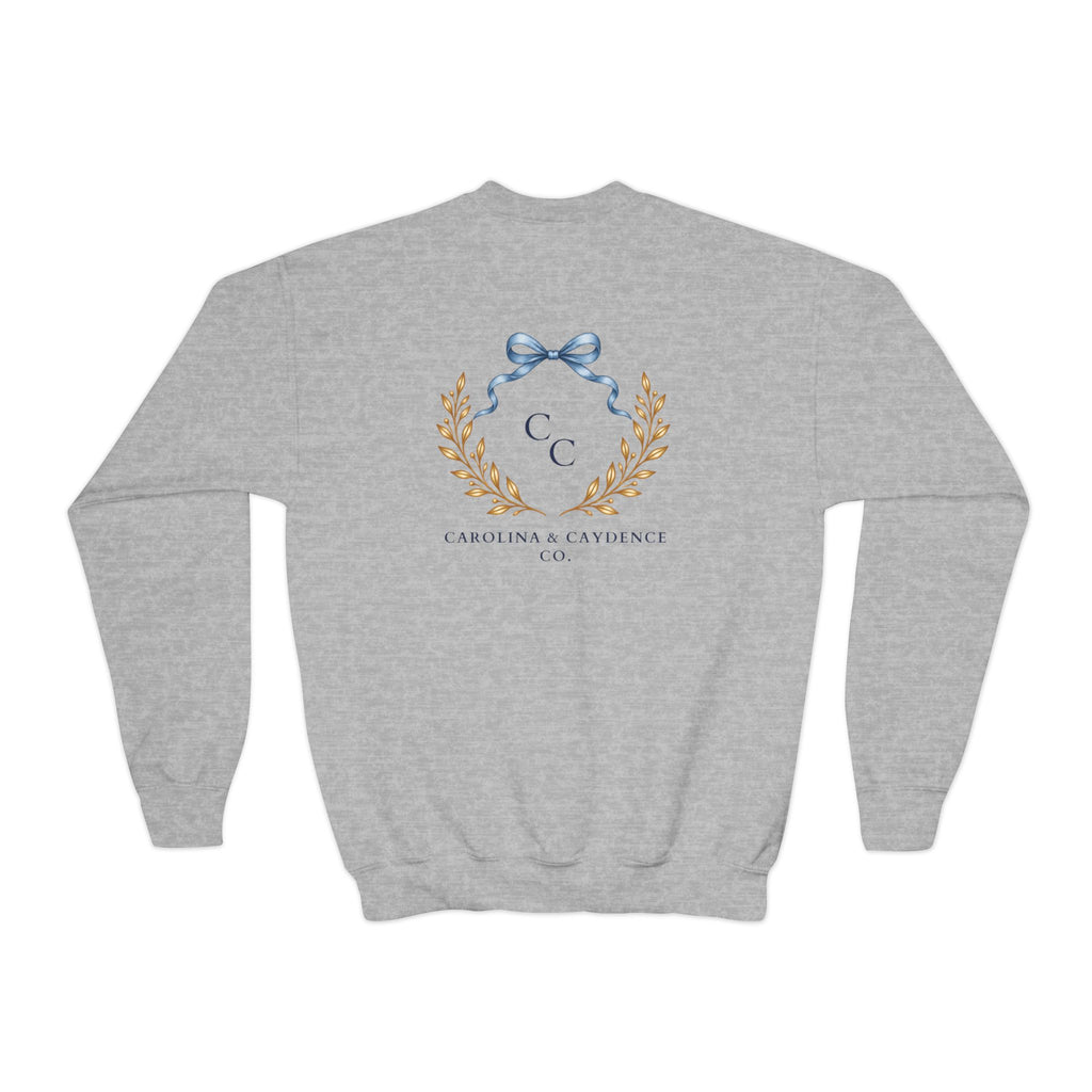 Down Syndrome Awareness Youth Crewneck – Floral Ribbon
