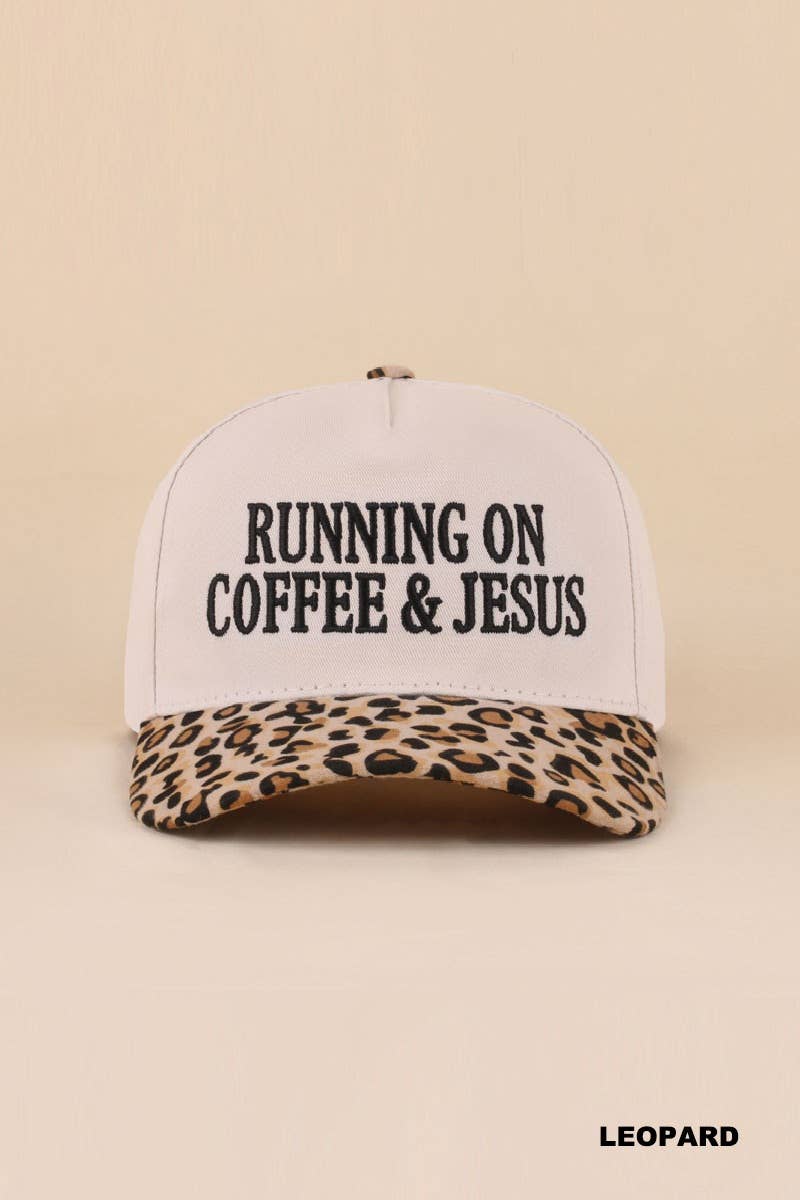 Running on Coffee & Jesus Two-Tone Cotton Hat