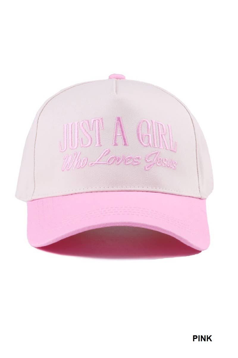 Just a Girl Who Loves Jesus Two-Tone Cotton Cap
