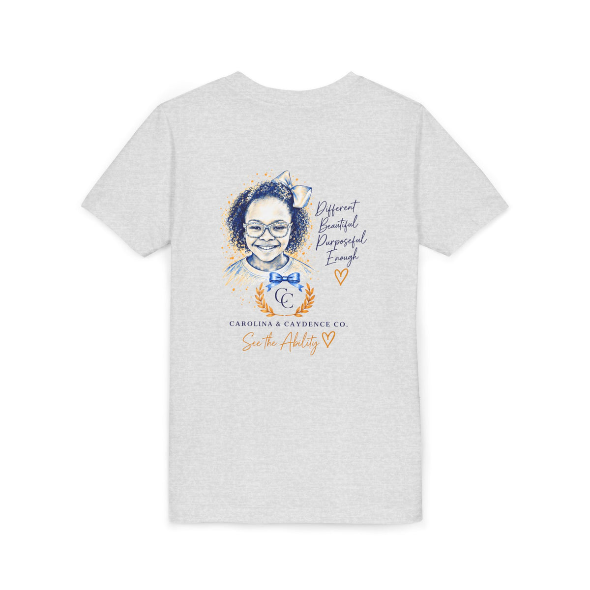 Caydence Kid's Tee – Down Syndrome Awareness Ribbon (Celebrate Every Beautiful Ability)
