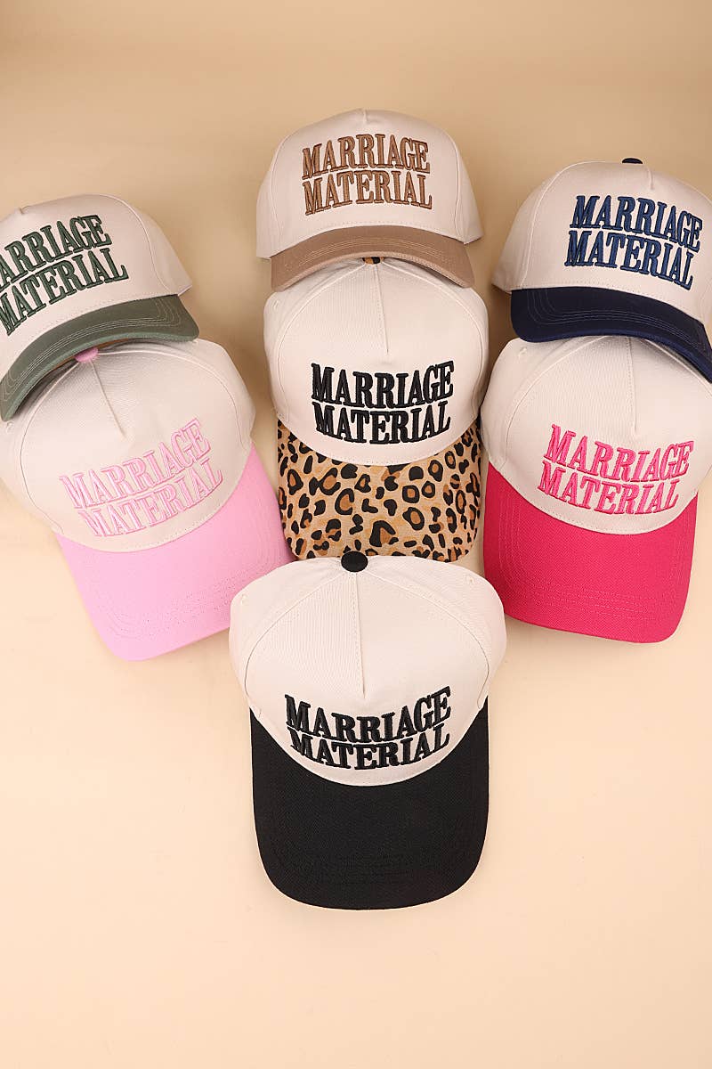 Marriage Material Two-Tone Cotton Cap