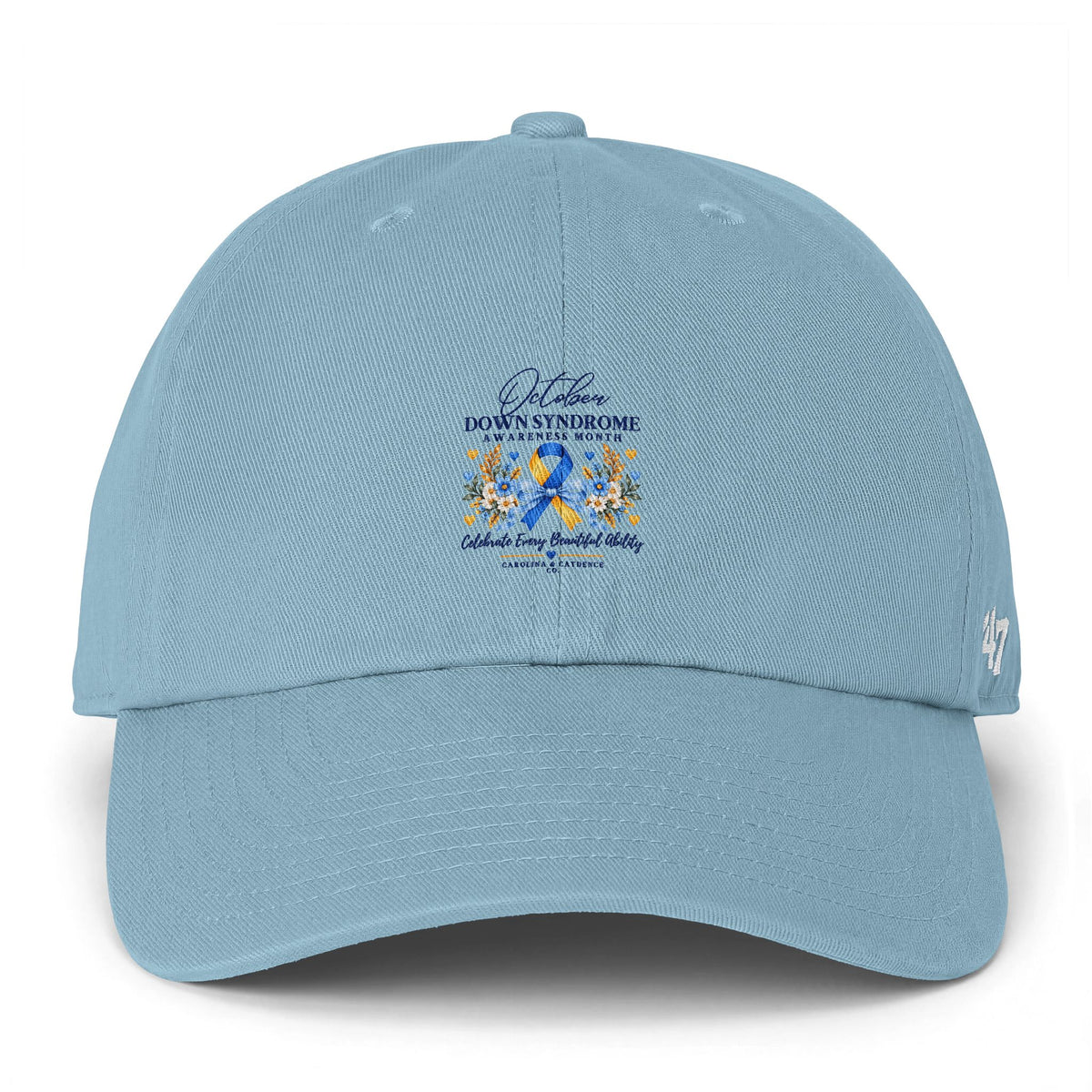Down Syndrome Awareness Embroidered Floral Cap – "Dad, Don't Ever Grow Up"