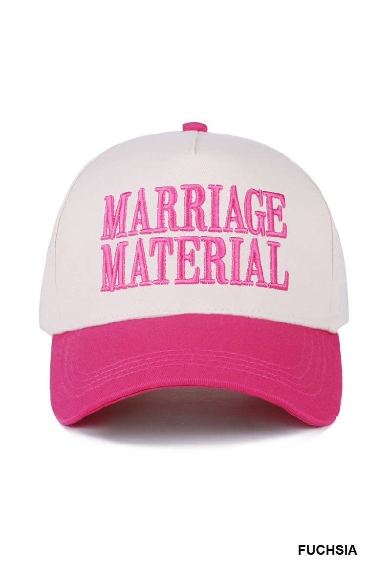 Marriage Material Two-Tone Cotton Cap