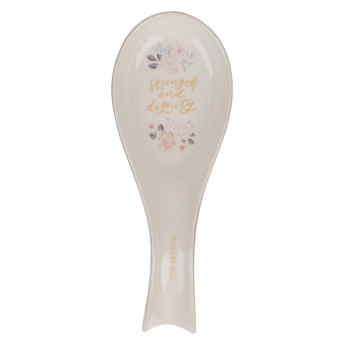 Strength & Dignity Ceramic Spoon Rest – Proverbs 31:25