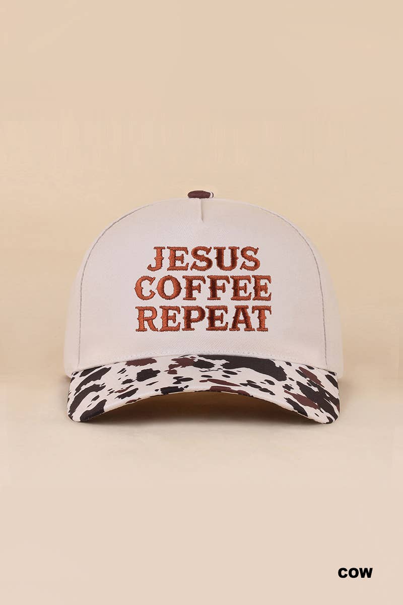 Running on Coffee & Jesus Two-Tone Cotton Hat