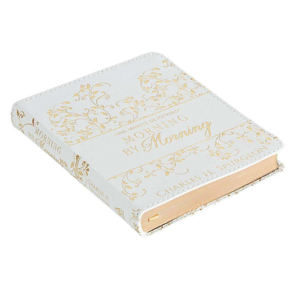 Morning by Morning One-Minute Devotions – White Faux Leather