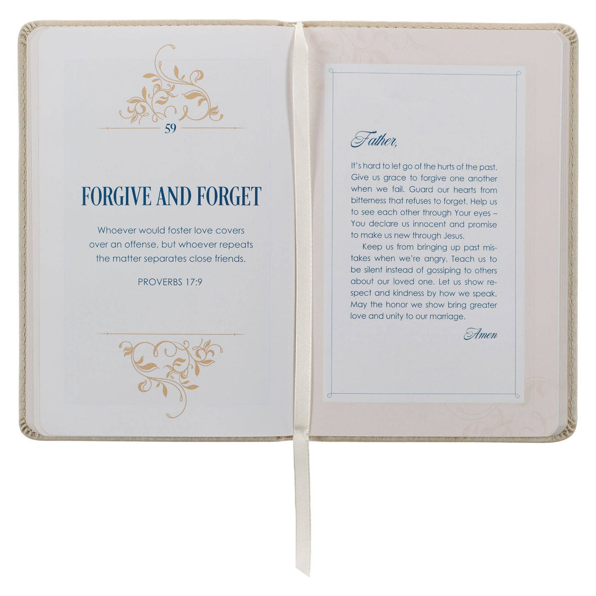 101 Prayers for Mr. & Mrs. – Gold Faux Leather Prayer Book