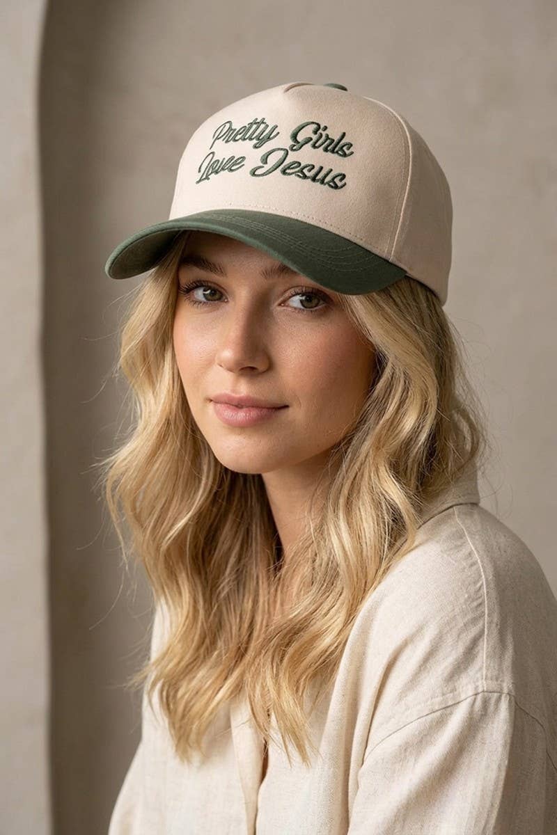 Pretty Girls Love Jesus Two-Tone Cotton Hat