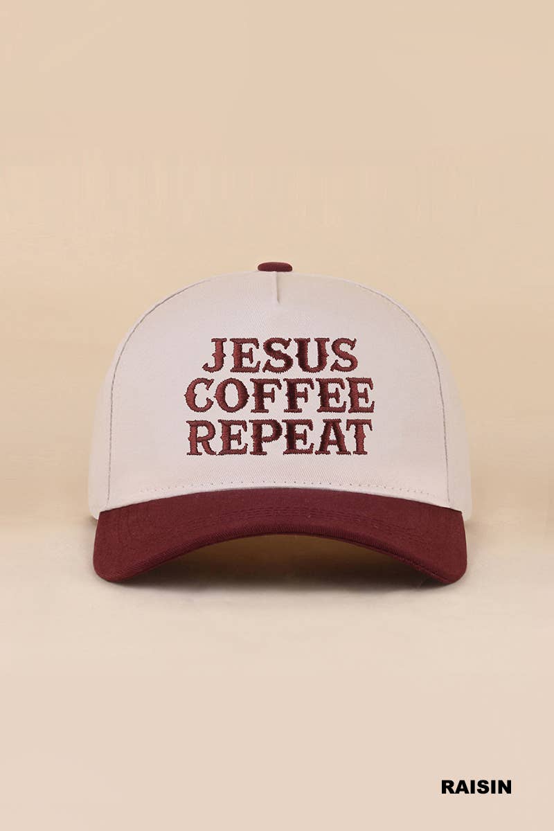 Running on Coffee & Jesus Two-Tone Cotton Hat
